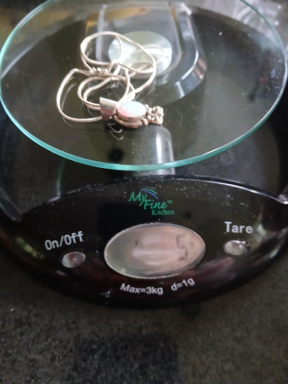 opal pendant on sterling silver chain - Picture 10 of 16